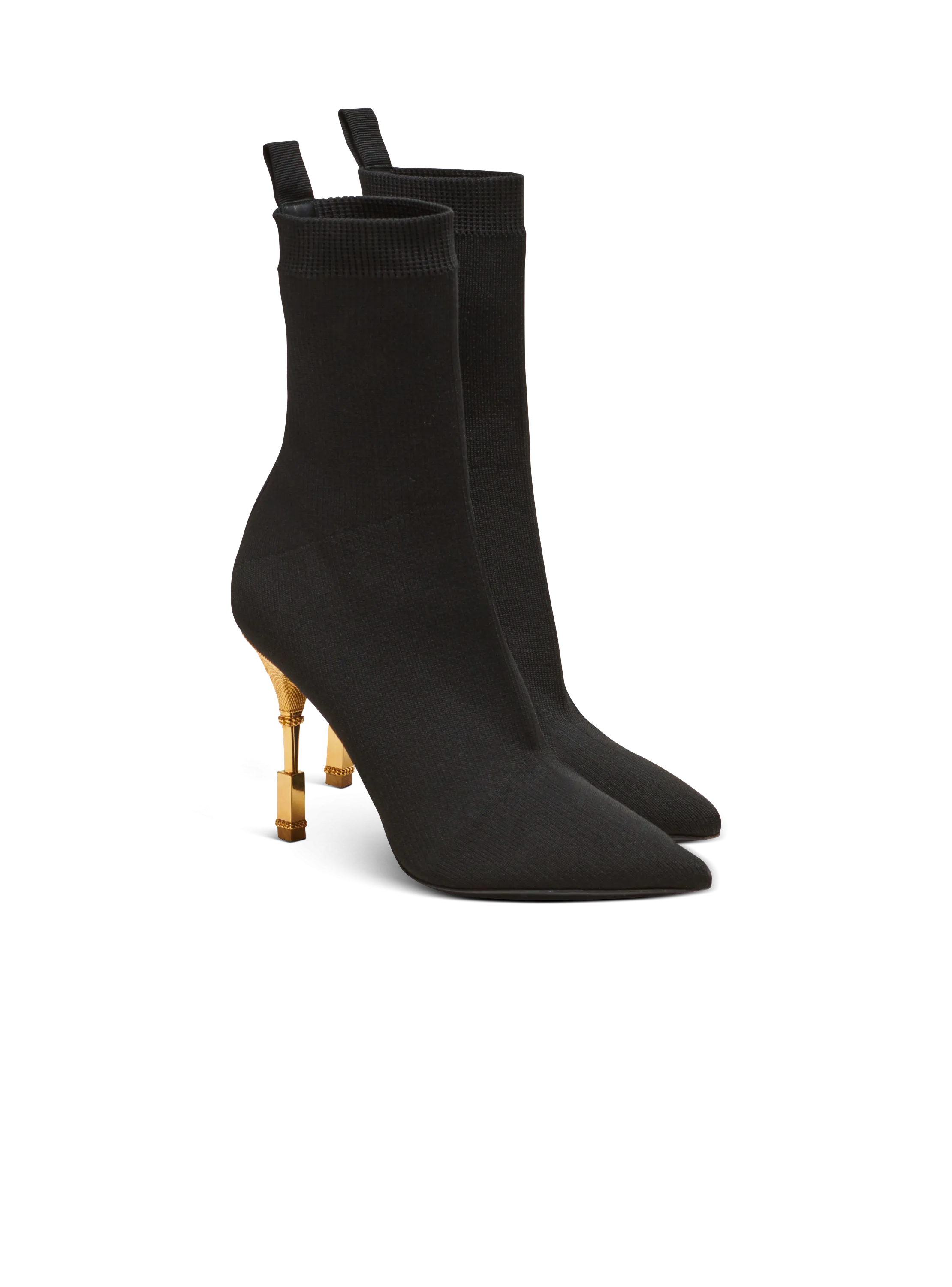 BALMAIN  Bottines moneta en maille - Noir