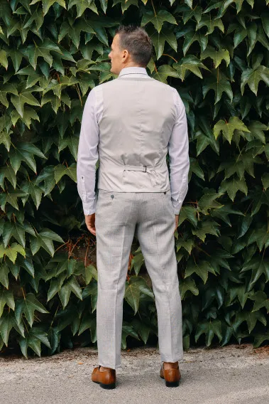 Gilet CHRIS gris à carreaux Taille 44 Couleur Gris