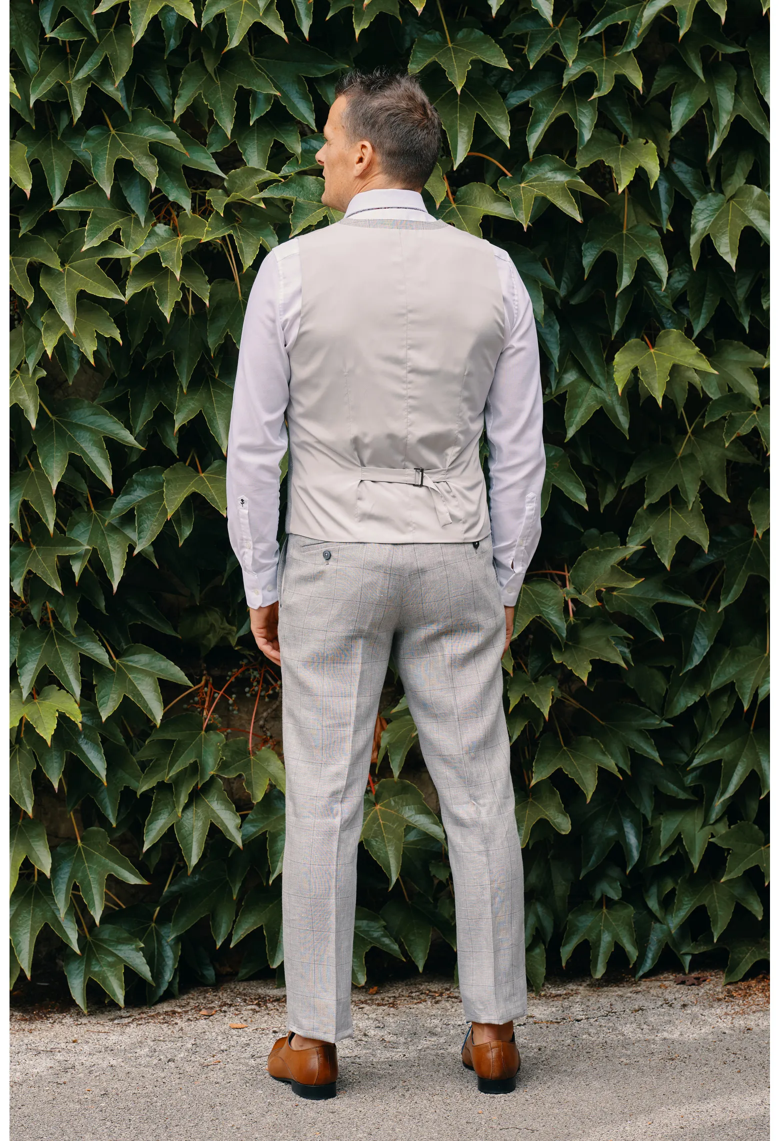 Gilet CHRIS gris à carreaux Taille 44 Couleur Gris